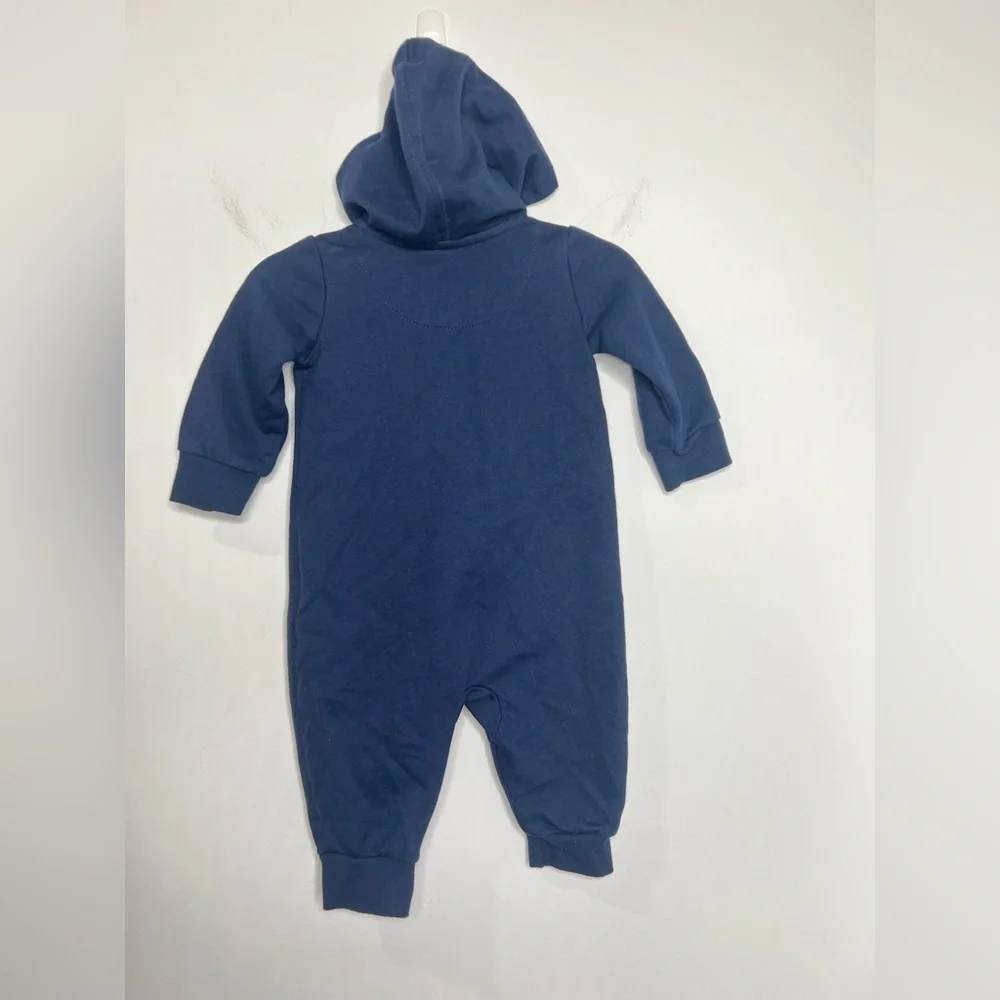 Nike Infant's Zip Front Long Sleeve Hooded Coverall Size 6 Months